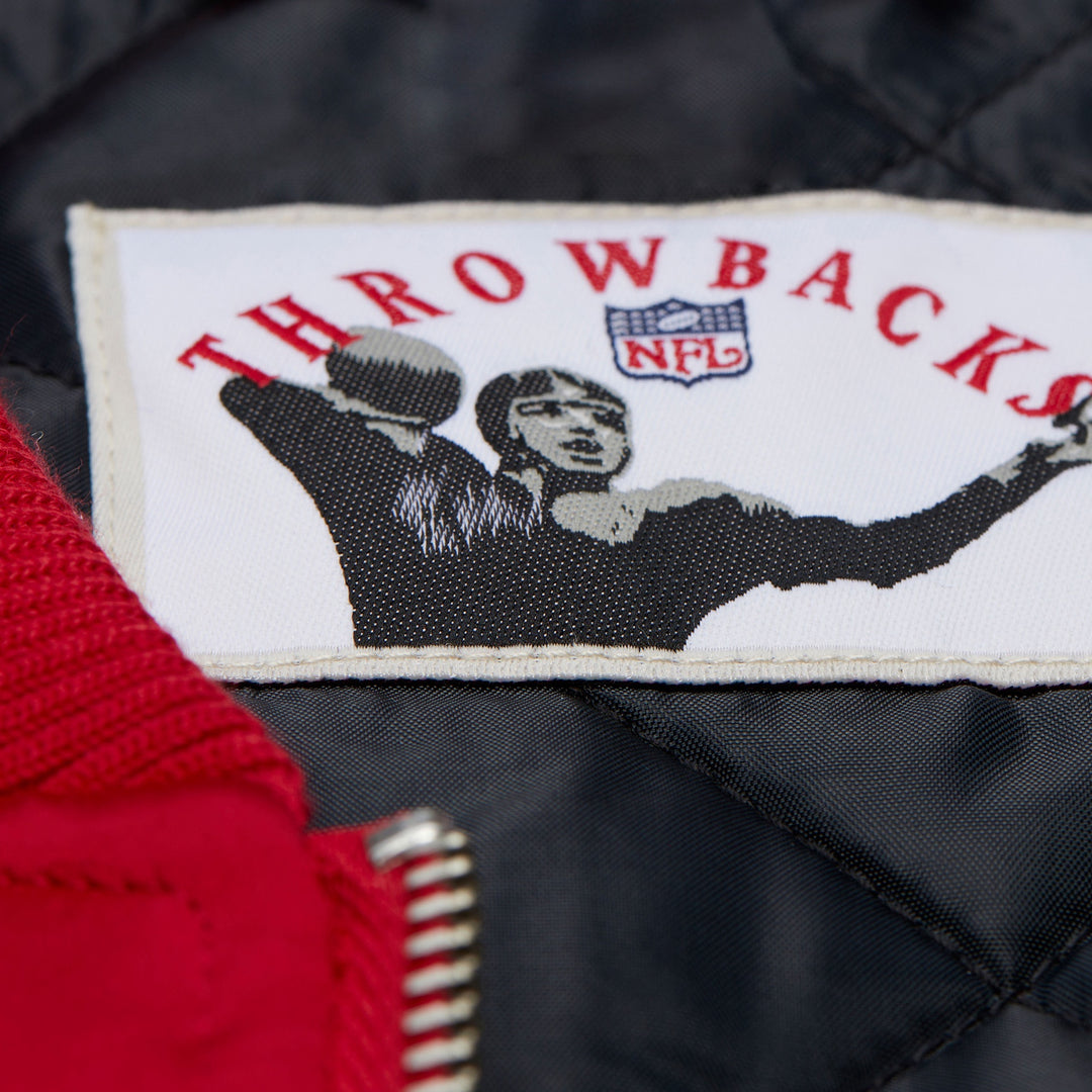 San Francisco 49ers NFL Throw It Back Heavyweight Satin Jacket Mitchell &amp; Ness