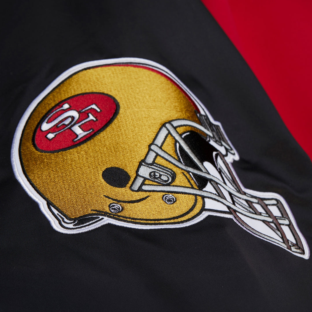 San Francisco 49ers NFL Throw It Back Heavyweight Satin Jacket Mitchell &amp; Ness
