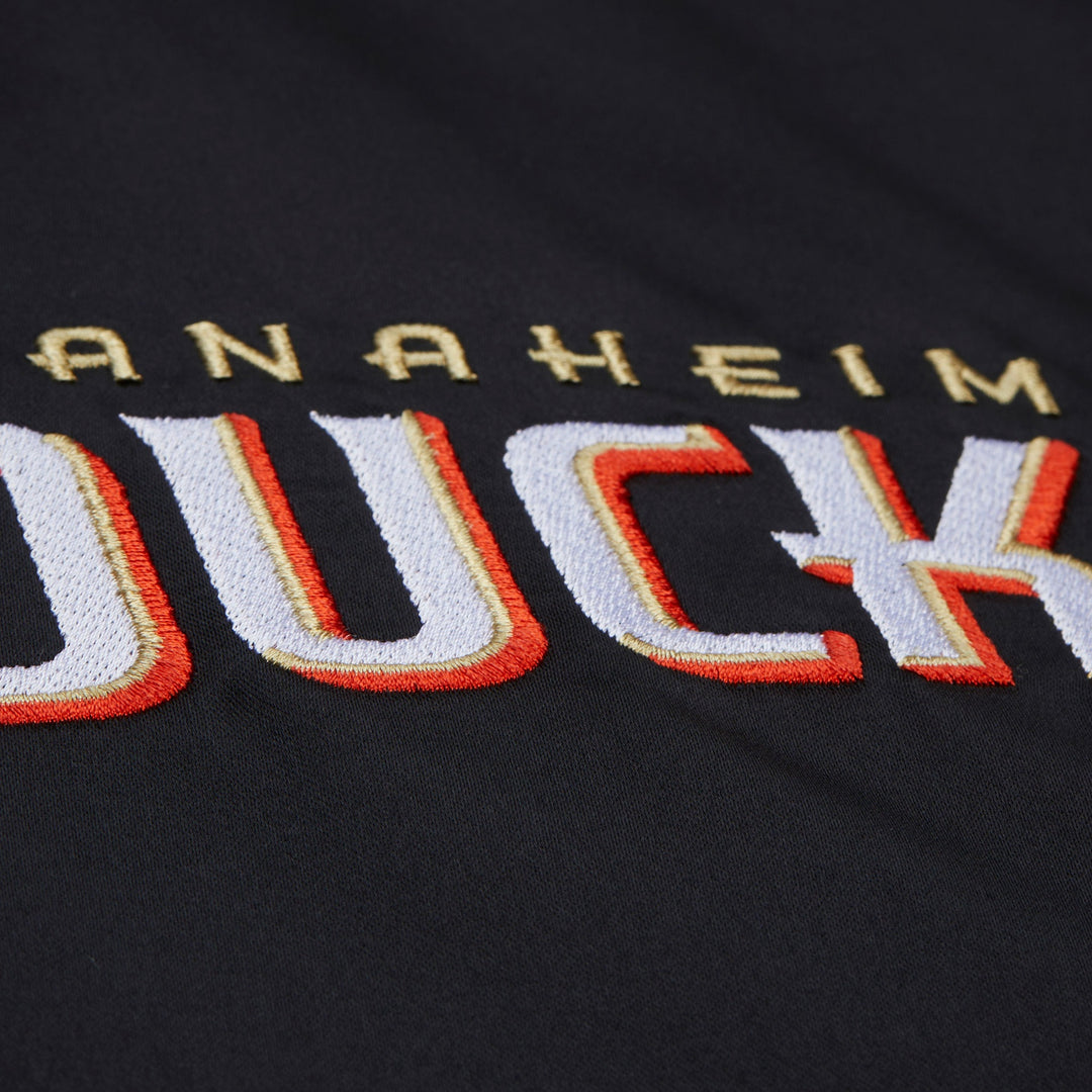 Anaheim Ducks NHL Throw It Back Heavyweight Satin Jacket Mitchell &amp; Ness