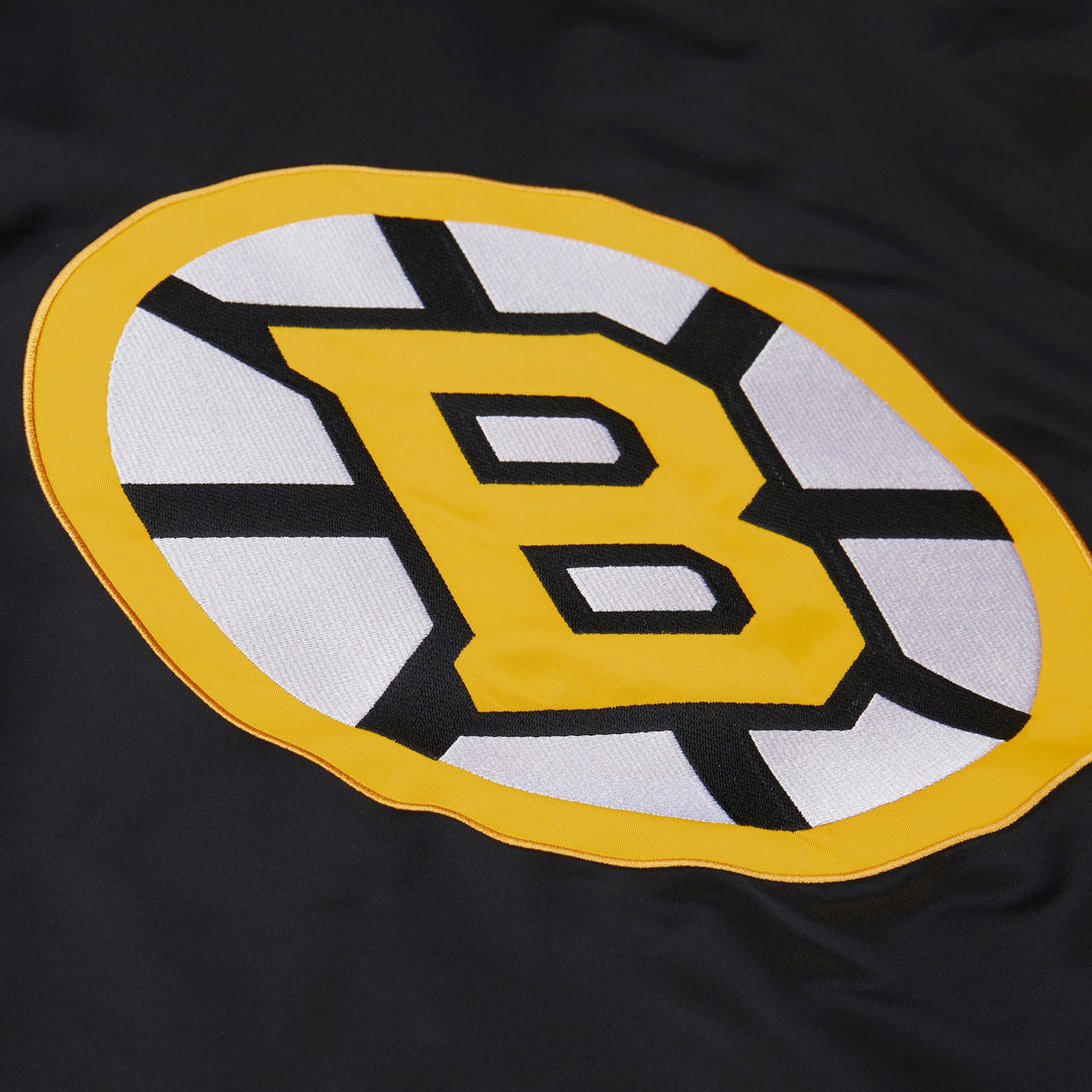 Boston Bruins NHL Throw It Back Heavyweight Satin Jacket Mitchell &amp; Ness