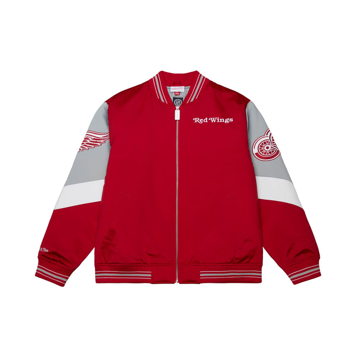 Detroit Red Wings NHL Throw It Back Heavyweight Satin Jacket Mitchell &amp; Ness