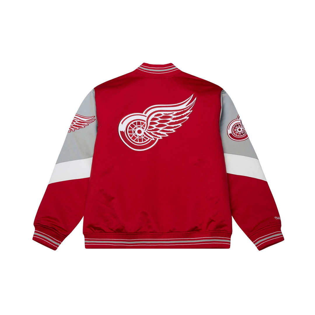 Detroit Red Wings NHL Throw It Back Heavyweight Satin Jacket Mitchell &amp; Ness