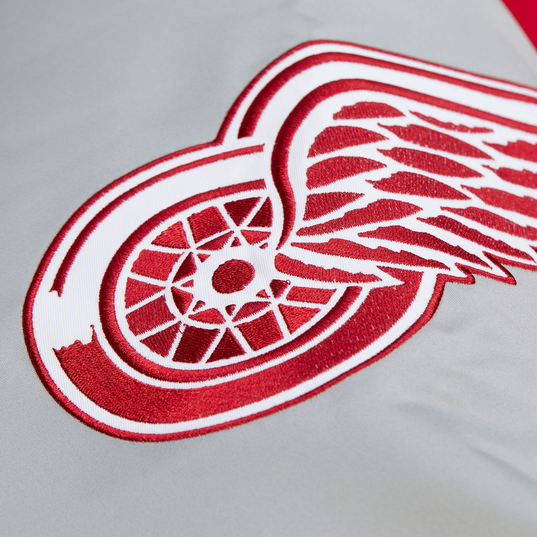 Detroit Red Wings NHL Throw It Back Heavyweight Satin Jacket Mitchell &amp; Ness