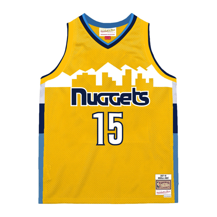 Mitchell &amp; Ness - NBA Swingman Jersey - Denver Nuggets - Nikola Jokic - 2017-2018 - Yellow