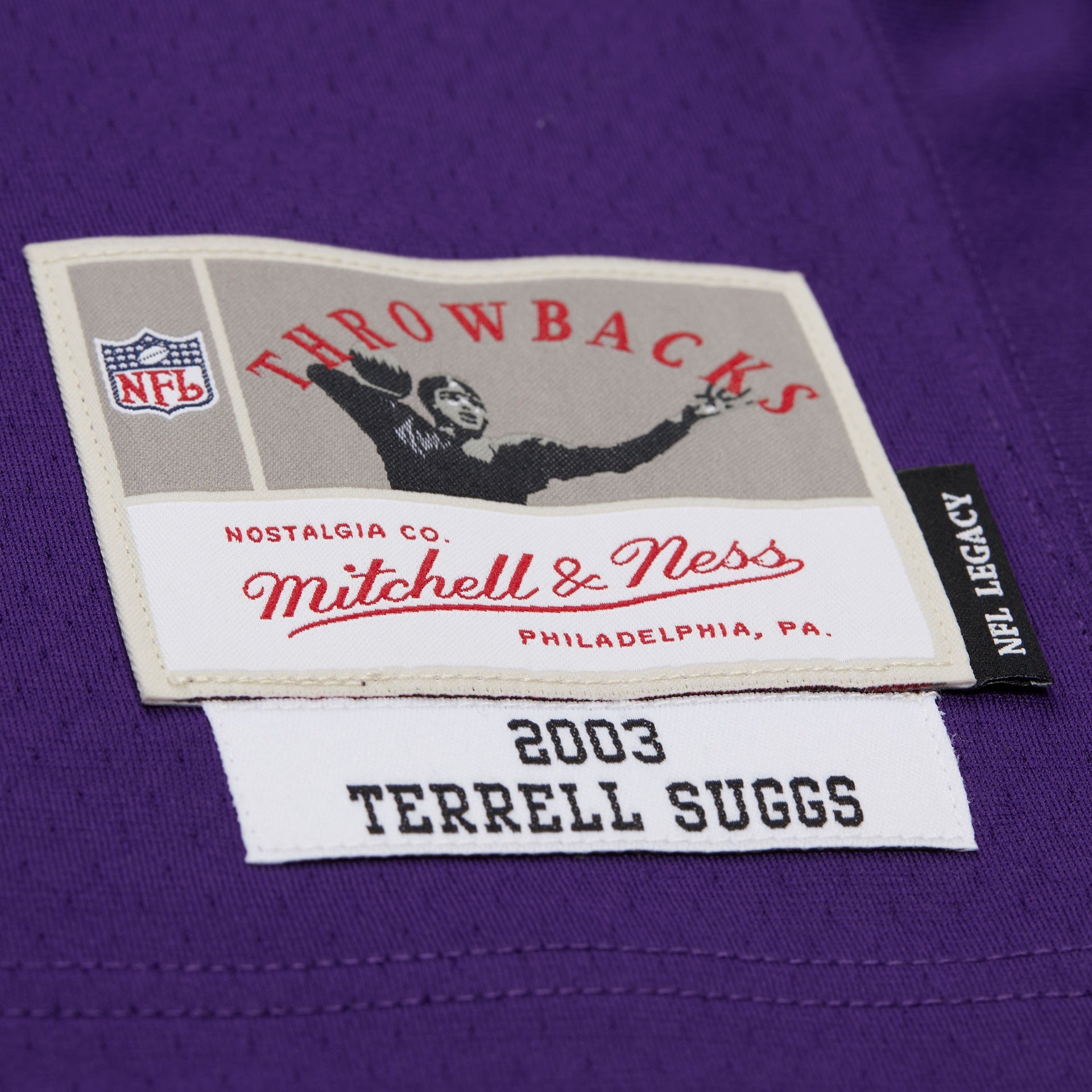 Terrell Suggs Baltimore Ravens 2003 NFL Dark Jersey Mitchell