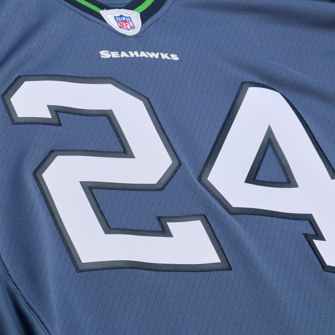 Marshawn Lynch Seattle Seahawks 2010 NFL Legacy Dark Jersey Mitchell &amp; Ness Blue