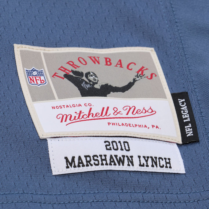 Marshawn Lynch Seattle Seahawks 2010 NFL Legacy Dark Jersey Mitchell &amp; Ness Blue