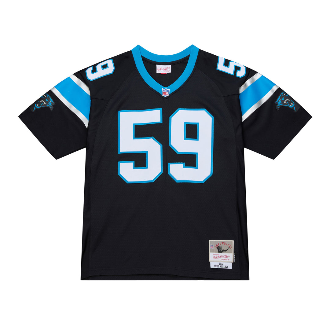 Carolina Panthers Luke Kuechly NFL Dark Jersey 2013 Mitchell &amp; Ness Black/Blue