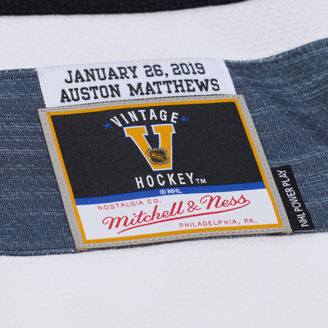 Auston Matthews Toronto Maple Leafs NHL 2019 All-Star Jersey Mitchell &amp; Ness White/Black
