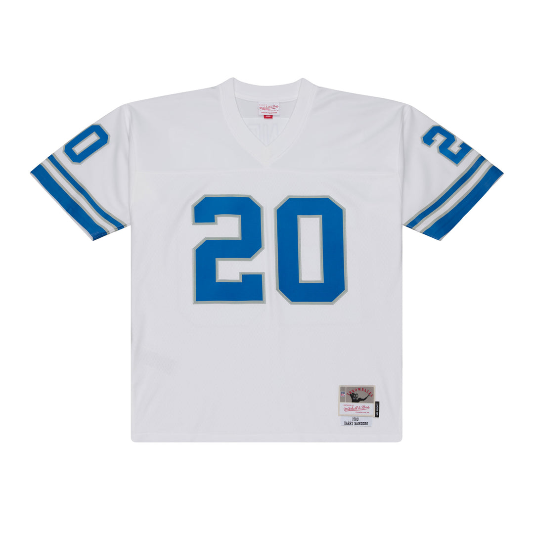 Barry Sanders Detroit Lions 1989 NFL Legacy Jersey Mitchell &amp; Ness White/Blue