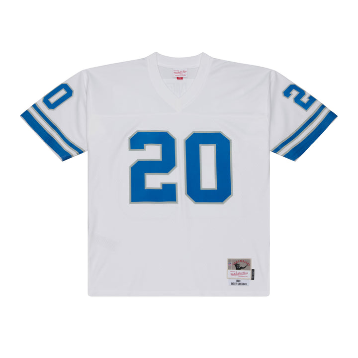 Barry Sanders Detroit Lions 1989 NFL Legacy Jersey Mitchell &amp; Ness White/Blue