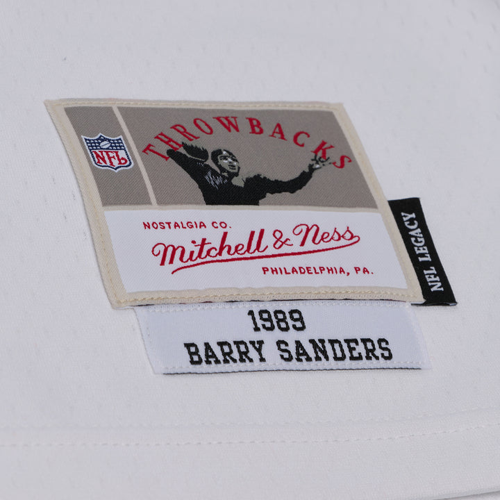 Barry Sanders Detroit Lions 1989 NFL Legacy Jersey Mitchell &amp; Ness White/Blue