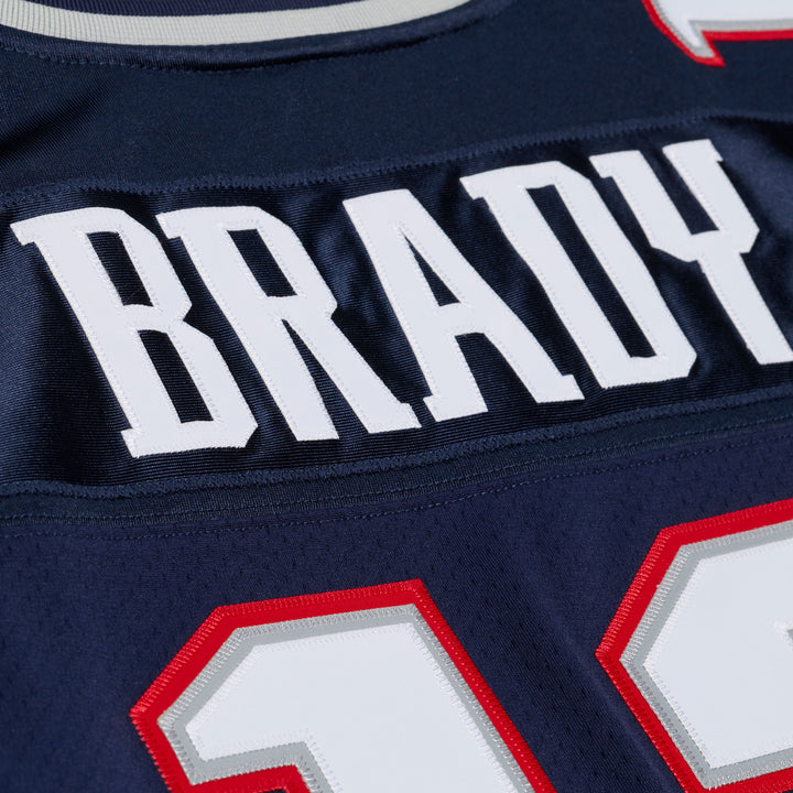Tom Brady New England Patriots NFL Dark Authentic Jersey New England Patriots 2001 Mitchell &amp; Ness Navy