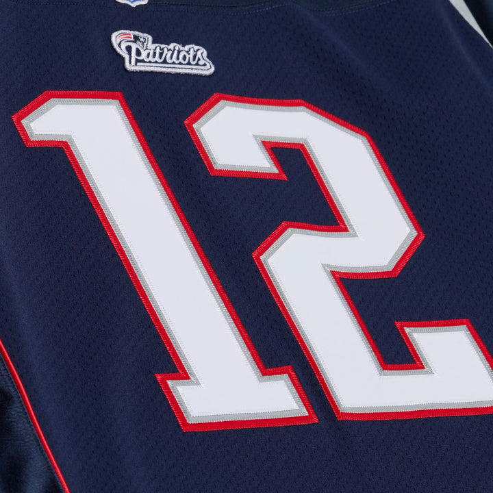 Tom Brady New England Patriots NFL Dark Authentic Jersey New England Patriots 2001 Mitchell &amp; Ness Navy