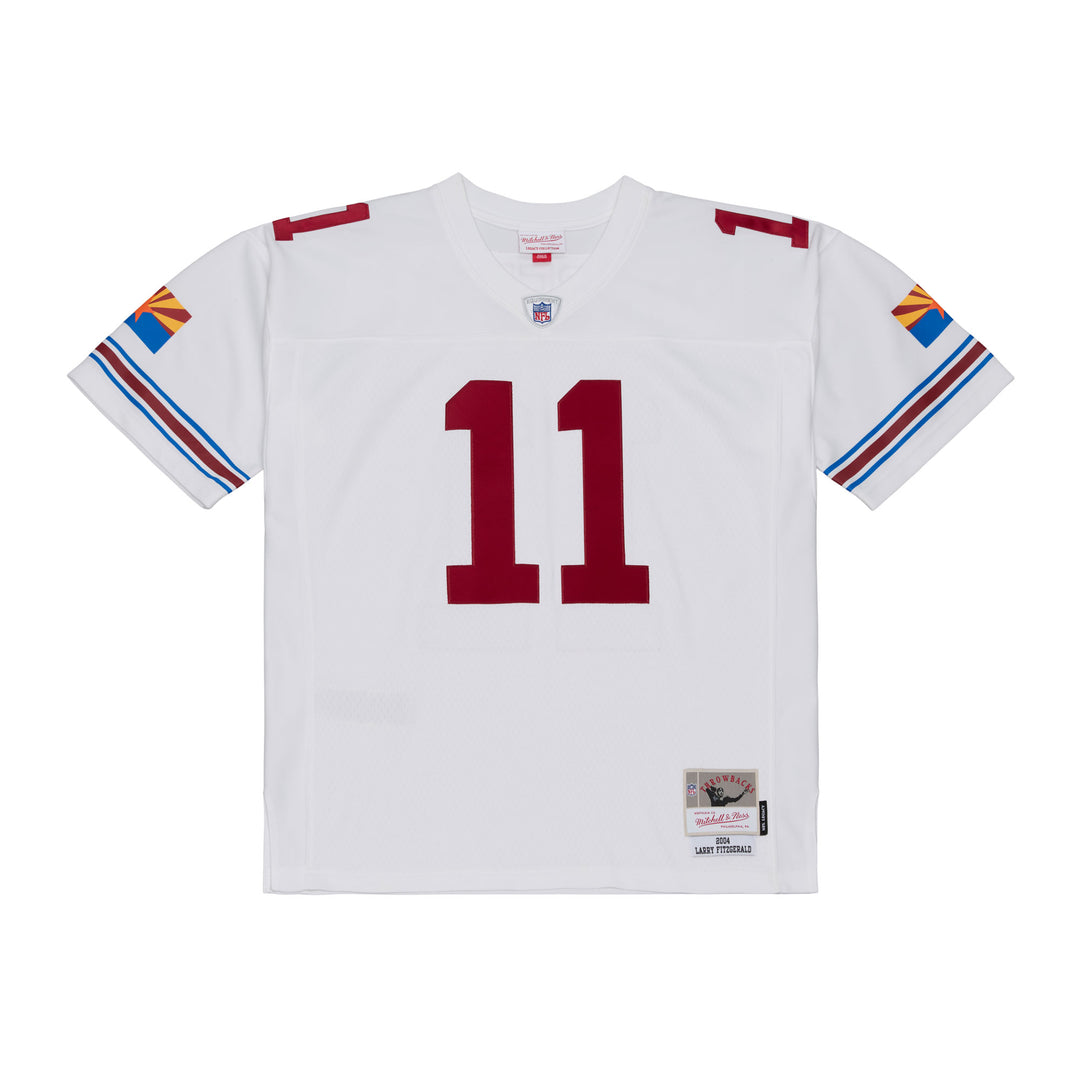 Arizona Cardinals Larry Fitzgerald NFL White Legacy Jersey 2004 Mitchell &amp; Ness White/Burgundy