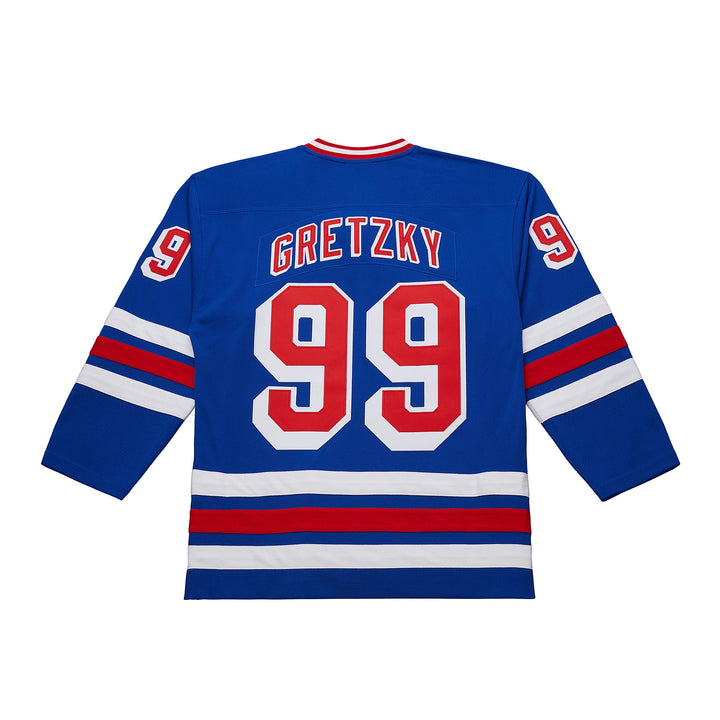 Wayne Gretzky New York Rangers NHL 1996-97 Power Play Dark Jersey Mitchell &amp; Ness Blue/Red