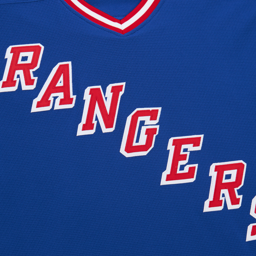 Wayne Gretzky New York Rangers NHL 1996-97 Power Play Dark Jersey Mitchell &amp; Ness Blue/Red