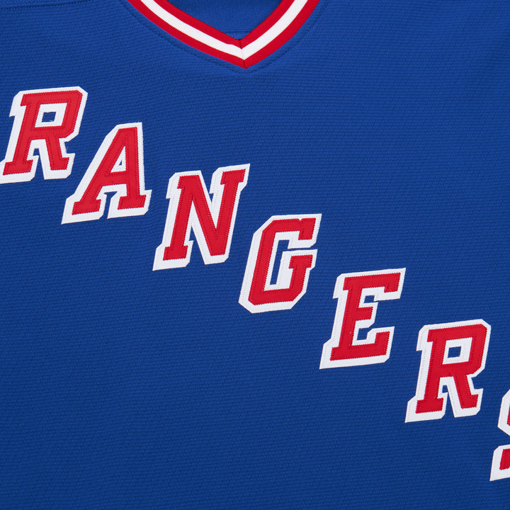 Wayne Gretzky New York Rangers NHL 1996-97 Power Play Dark Jersey Mitchell &amp; Ness Blue/Red
