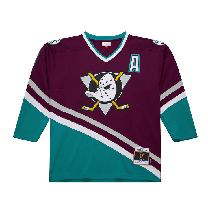 Teemu Selanne Anaheim Ducks 1996 NHL Dark Jersey Mitchell &amp; Ness