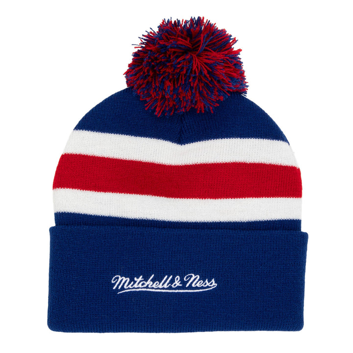 Mitchell &amp; Ness - Stripe Pom Knit - New York Rangers