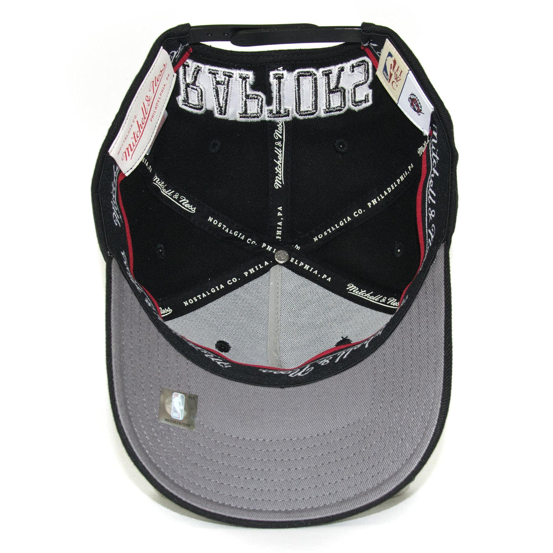 Toronto Raptors NBA Classic Red Eazy B&amp;W Snapback Mitchell &amp; Ness Black/White