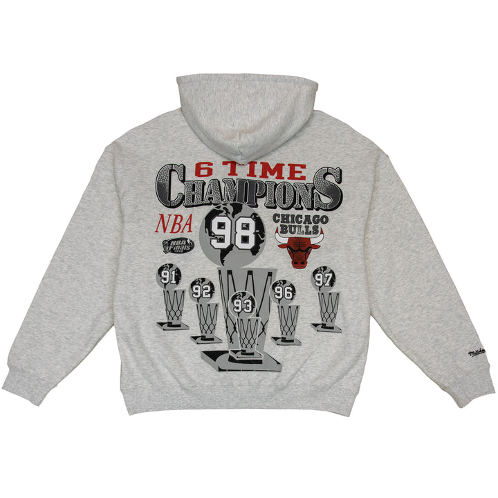 Chicago Bulls NBA Champs Trophy Hoodie Mitchell &amp; Ness Grey