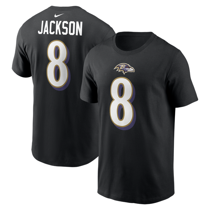 Nike - NFL Name &amp; Number Tee - Baltimore Ravens - Lamar Jackson
