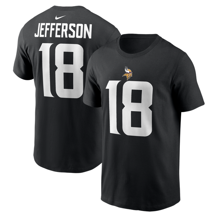 Nike - NFL Name &amp; Number Tee - Minnesota Vikings - Justin Jefferson