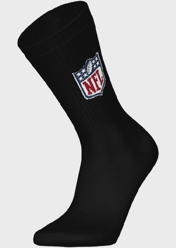 Barefoot - NFL Socks - NFL Basic Black  - 3 Pack Crew Socks