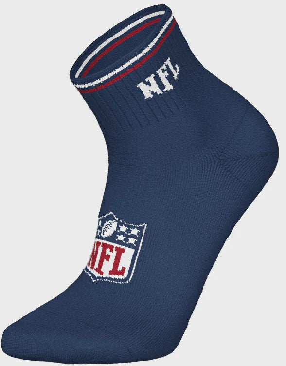 Barefoot - NFL Socks - NFL Red/White/Blue - 3 Pairs Quarter Socks