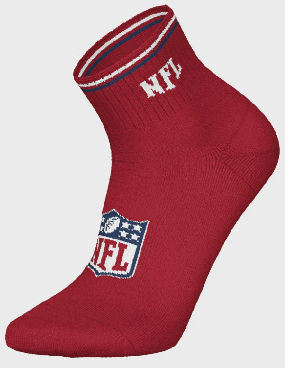 Barefoot - NFL Socks - NFL Red/White/Blue - 3 Pairs Quarter Socks