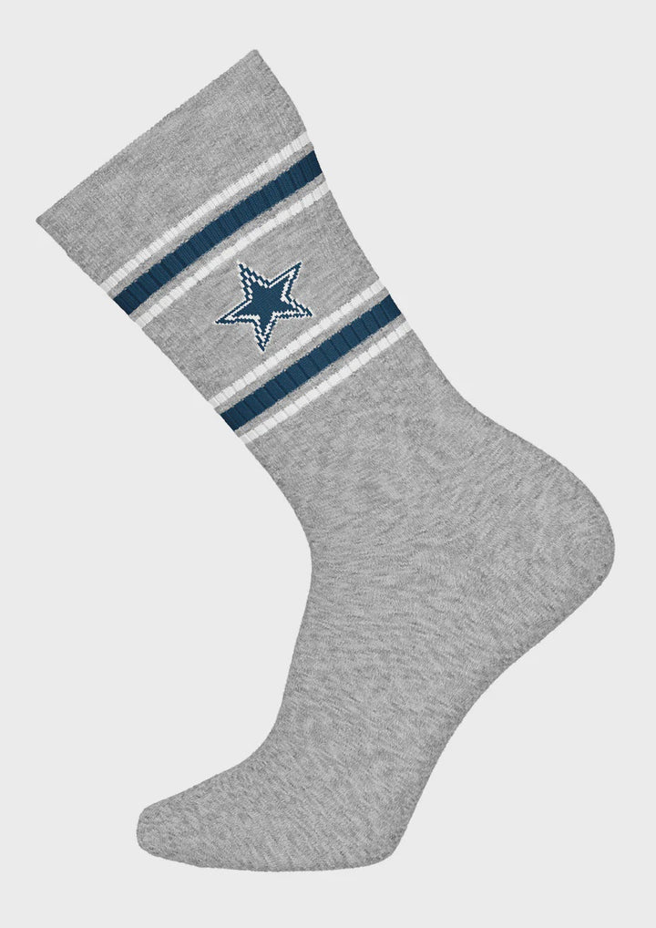 Barefoot - NFL Socks - NFL Dallas Cowboys - 3 Pairs Crew Socks