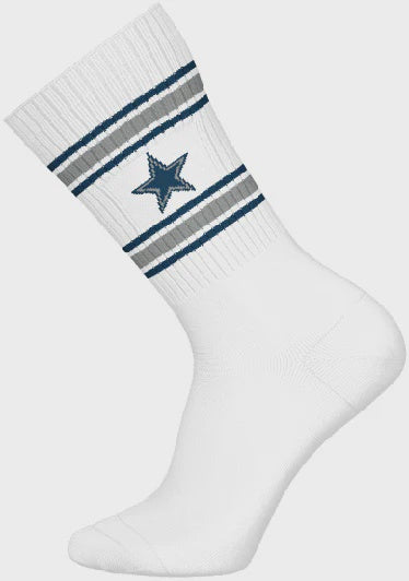 Barefoot - NFL Socks - NFL Dallas Cowboys - 3 Pairs Crew Socks