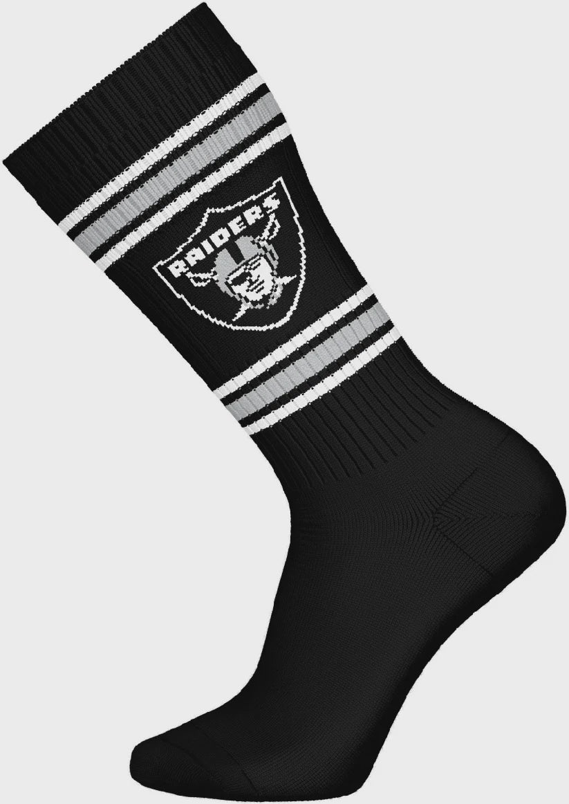 Barefoot - NFL Socks - NFL Las Vegas Raiders- 3 Pairs Crew Socks