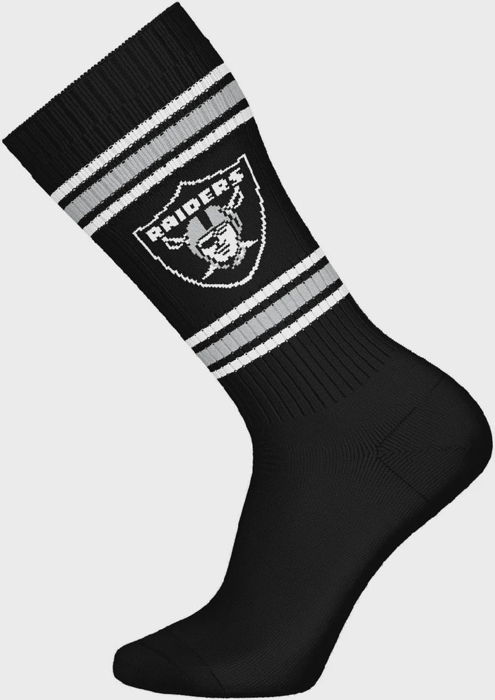 Barefoot - NFL Socks - NFL Las Vegas Raiders- 3 Pairs Crew Socks