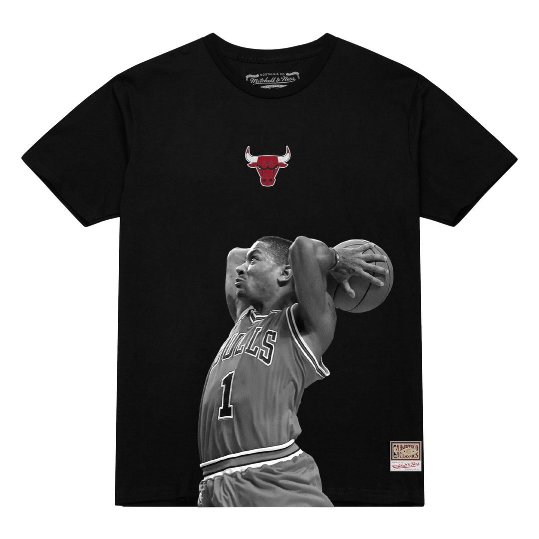 Derrick Rose Chicago Bulls NBA Player Tee Mitchell &amp; Ness Black