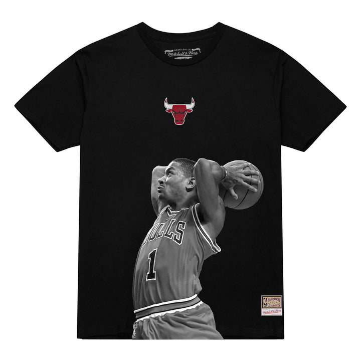Derrick Rose Chicago Bulls NBA Player Tee Mitchell &amp; Ness Black