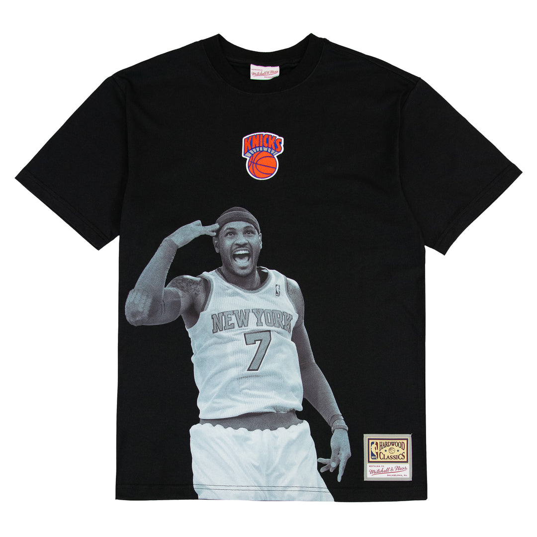 Carmelo Anthony New York Knicks NBA Player Tee Mitchell &amp; Ness Black