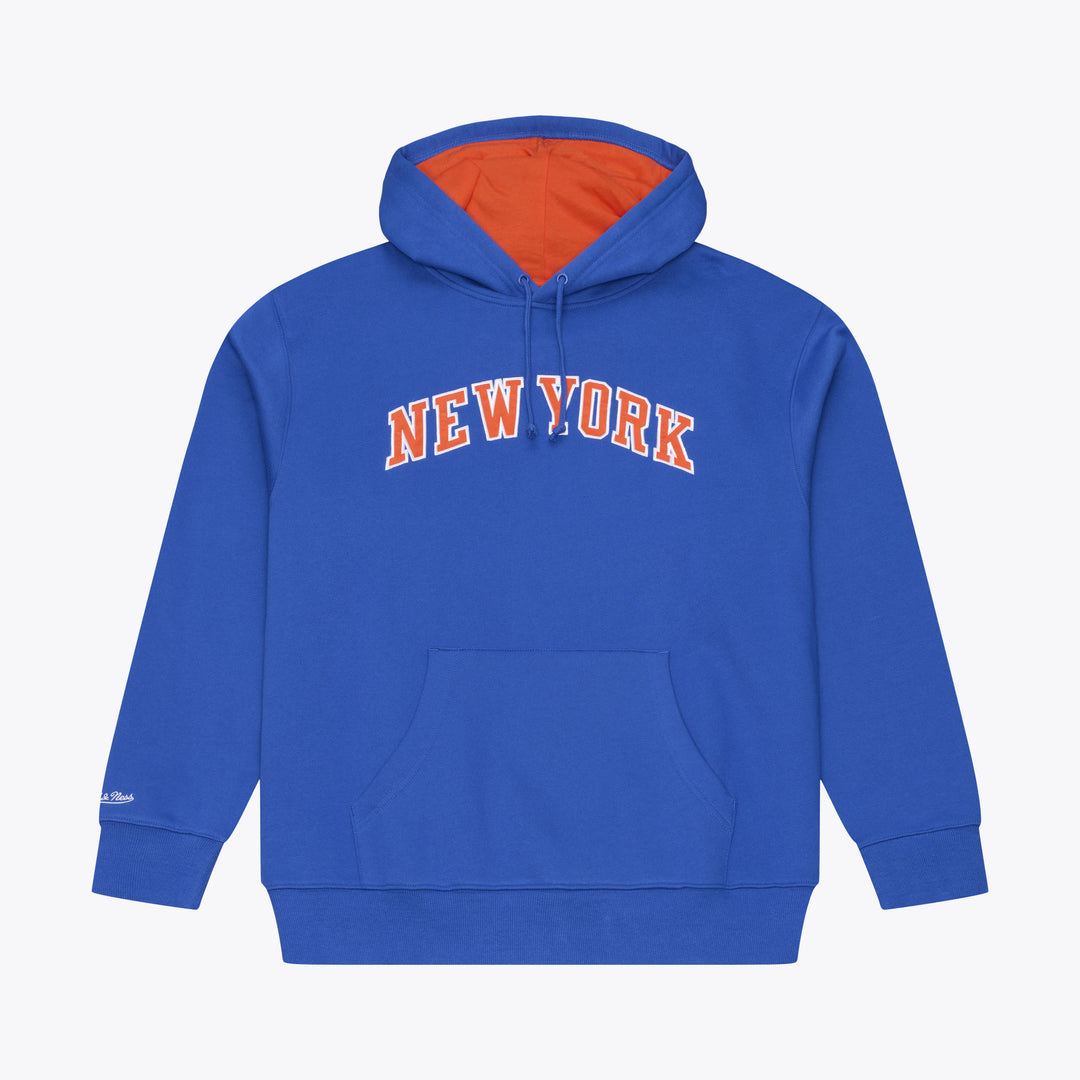 New York Knicks Carmelo Anthony NBA Player Fleece Hoodie Mitchell &amp; Ness Blue/Orange