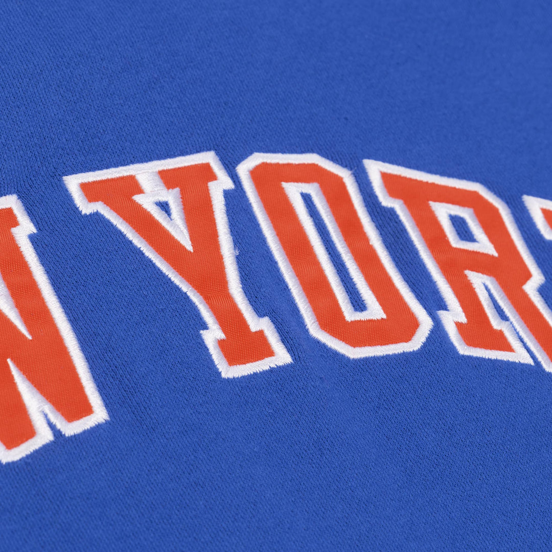 New York Knicks Carmelo Anthony NBA Player Fleece Hoodie Mitchell &amp; Ness Blue/Orange
