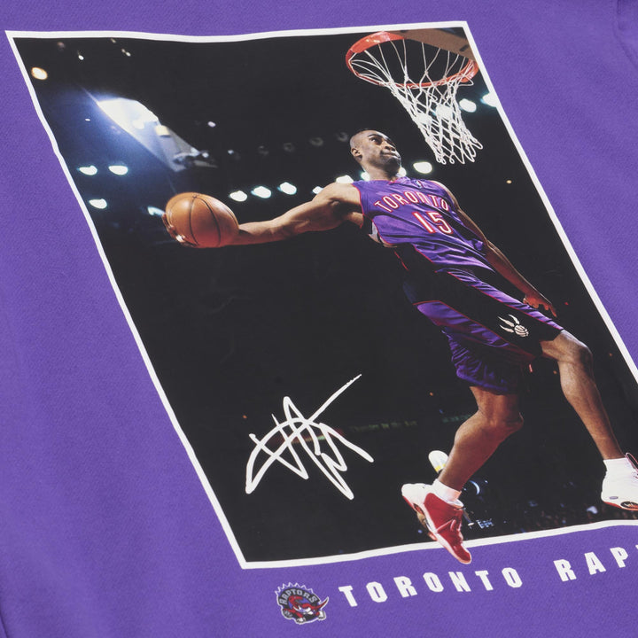 Toronto Raptors Vince Carter NBA Player Fleece Hoodie Mitchell &amp; Ness Black Purple