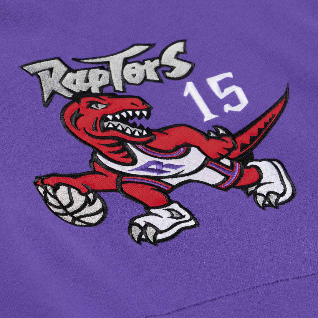 Toronto Raptors Vince Carter NBA Player Fleece Hoodie Mitchell &amp; Ness Black Purple