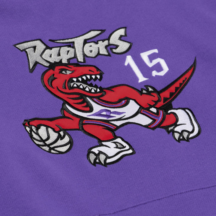 Toronto Raptors Vince Carter NBA Player Fleece Hoodie Mitchell &amp; Ness Black Purple