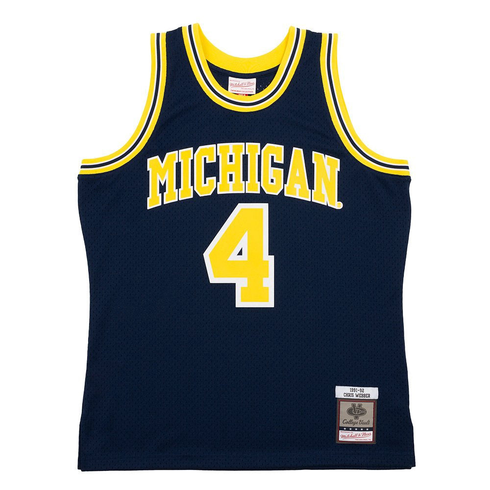 Mitchell &amp; Ness - NCAA Swingman Jersey - Michigan Wolverines - Chris Webber - 1991-1992 - Navy