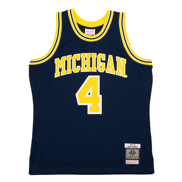 Mitchell &amp; Ness - NCAA Swingman Jersey - Michigan Wolverines - Chris Webber - 1991-1992 - Navy