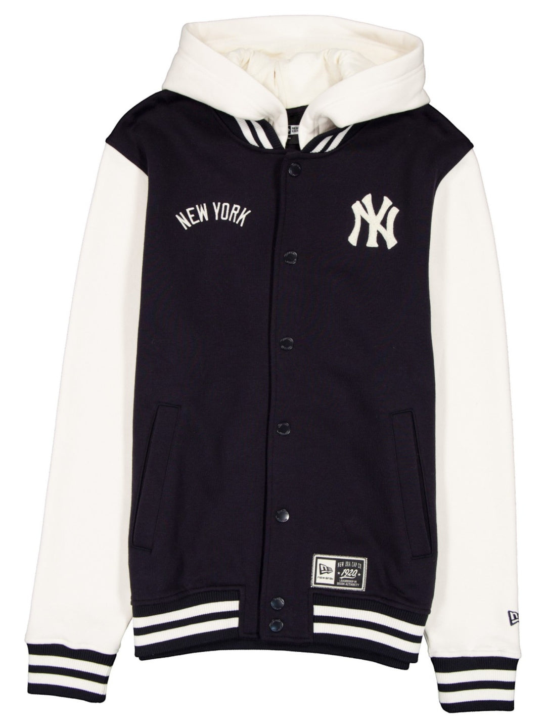 New York Yankees MLB Letterman Hooded Jacket New Era Black