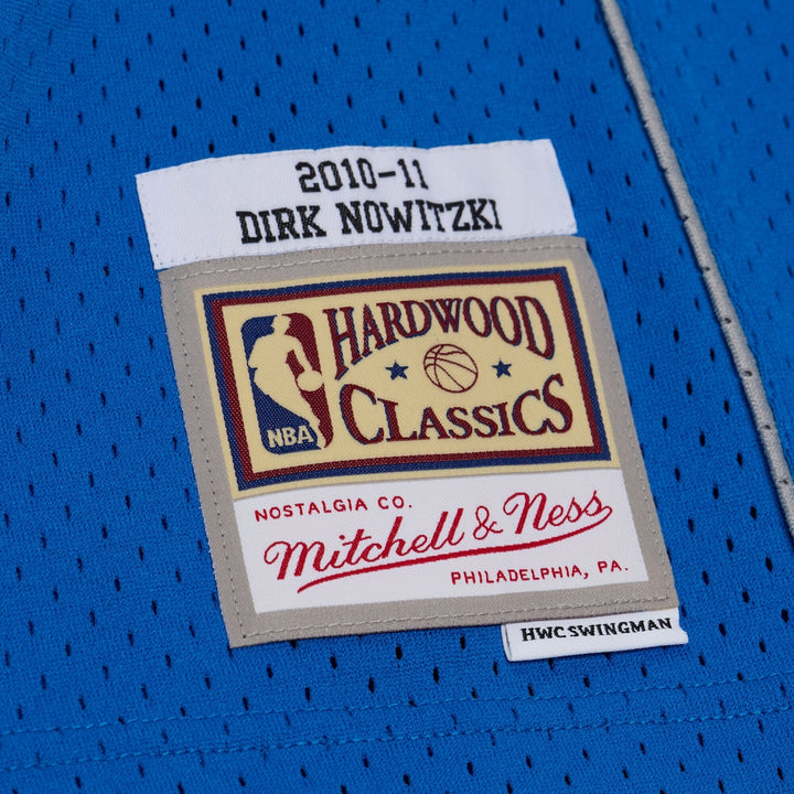 Dirk Nowitzki Dallas Mavericks NBA Dark Jersey 2010-2011 Mitchell &amp; Ness Blue