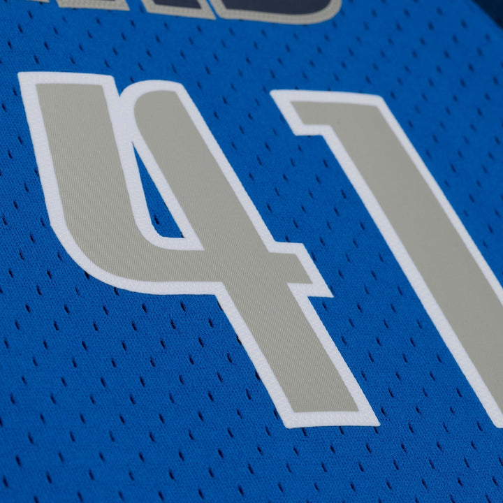 Dirk Nowitzki Dallas Mavericks NBA Dark Jersey 2010-2011 Mitchell &amp; Ness Blue