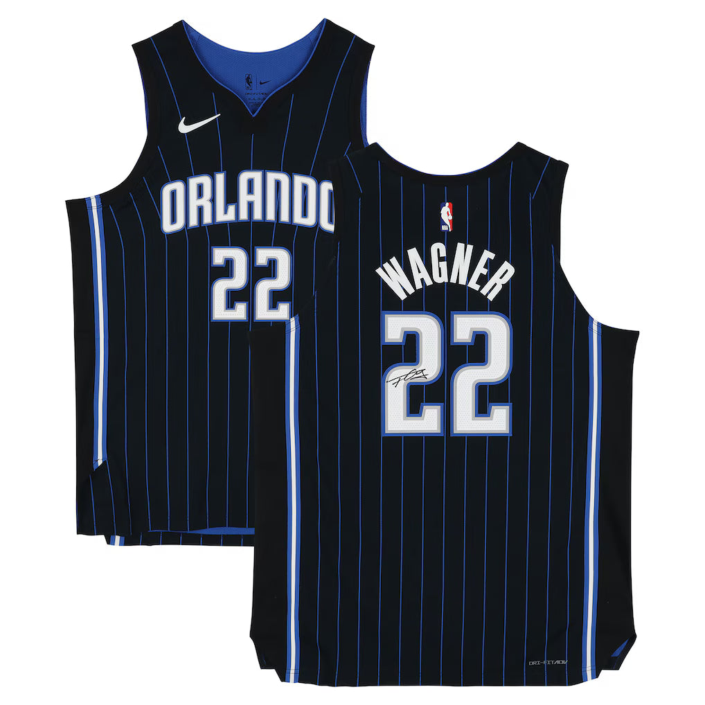 Franz Wagner Orlando Magic Autographed Fanatics Authentic Black Nike Icon Edition Authentic Jersey