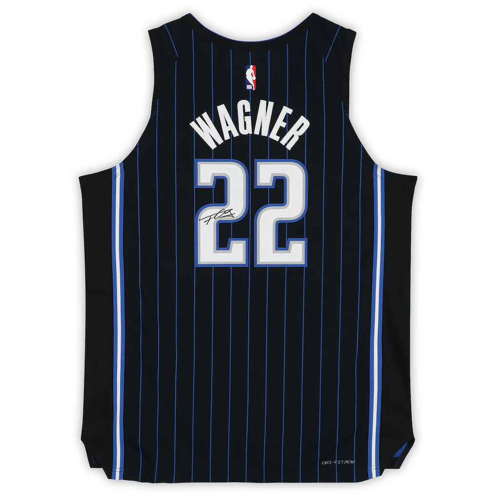 Franz Wagner Orlando Magic Autographed Fanatics Authentic Black Nike Icon Edition Authentic Jersey